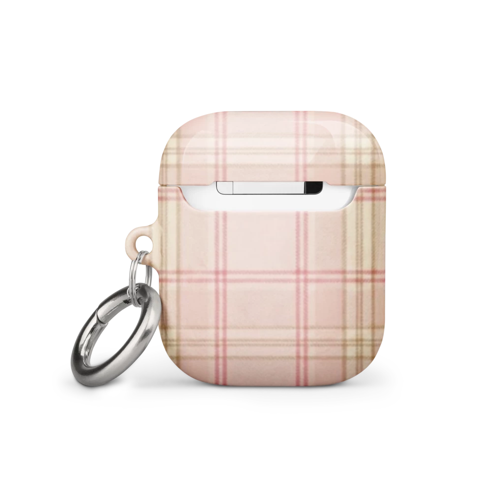 Pink & Cream Plaid Coquette Print Case for AirPods®