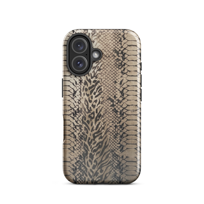 Neutral Snake Skin Tough Case for iPhone®