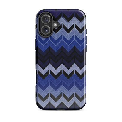 Blue Chevron Tough Case for iPhone®