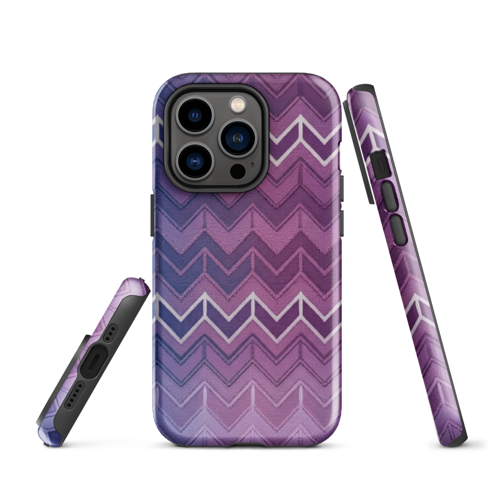 Blue Purple & White Chevron Classic Tough Case for iPhone®