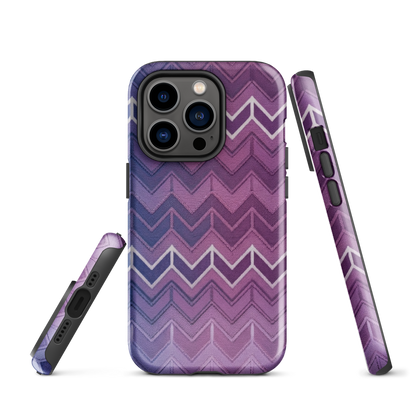 Blue Purple & White Chevron Classic Tough Case for iPhone®