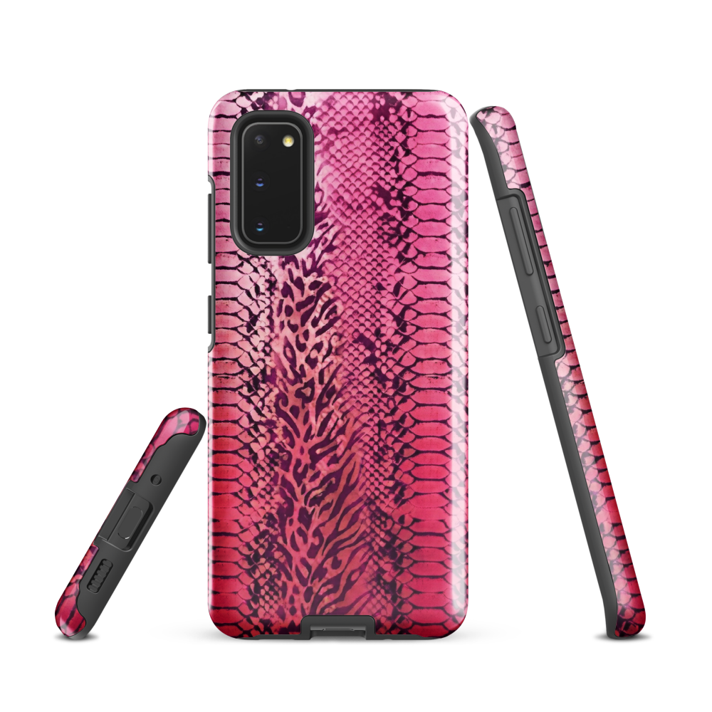 Pink Snake Skin & Leopard Print Tough Case for Samsung