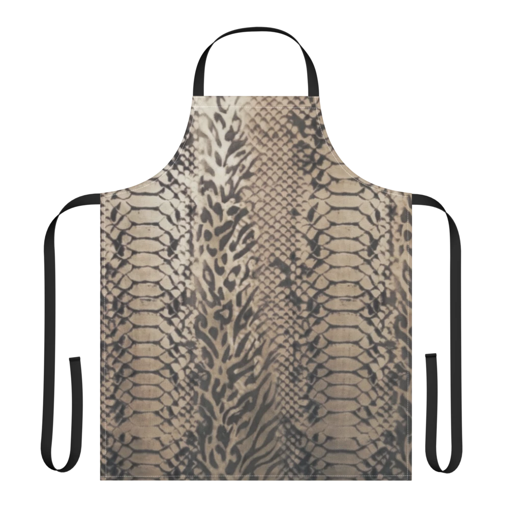 Neutral Snake Skin Strap Apron