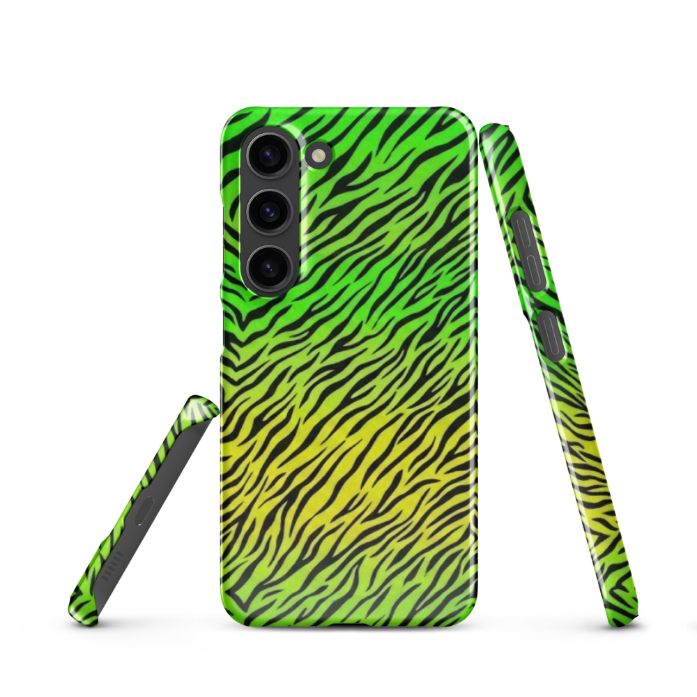 Green & Yellow  Zebra Print Snap Case for Samsung