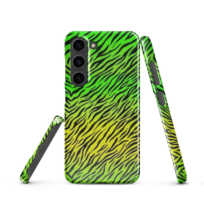 Green & Yellow  Zebra Print Snap Case for Samsung