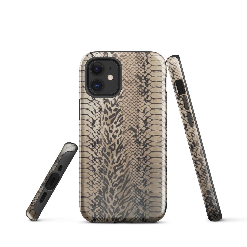 Neutral Snake Skin Tough Case for iPhone®