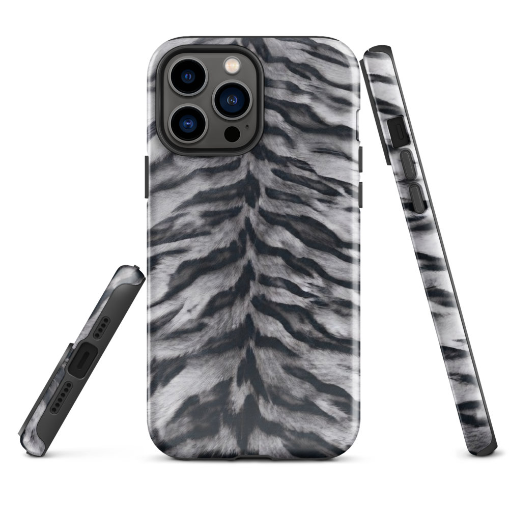 Gray Tiger Print Tough Case for iPhone®
