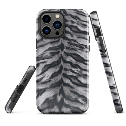 Gray Tiger Print Tough Case for iPhone®