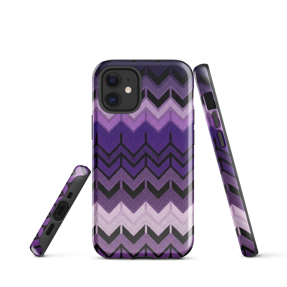 Purple Chevron Tough Case for iPhone®