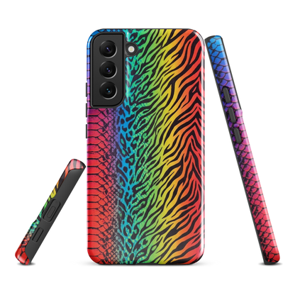 Vibrant Rainbow Snake Skin Zebra & Leopard Print Tough Case for Samsung