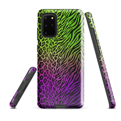 Neon Green & Purple Zebra & Leopard Print Tough Case for Samsung