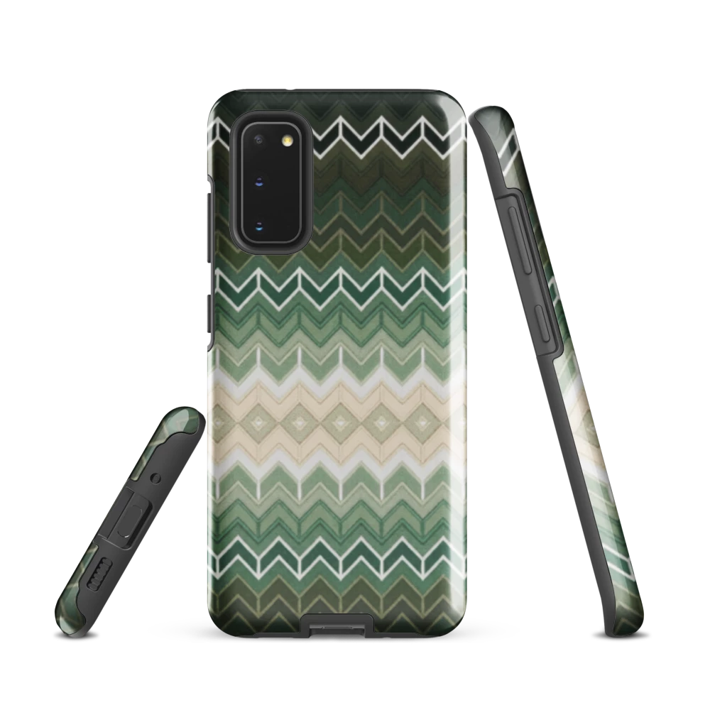 Green Chevron Classic White Pattern Tough Case for Samsung
