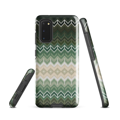 Green Chevron Classic White Pattern Tough Case for Samsung