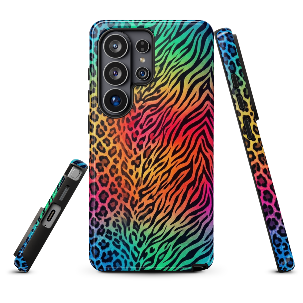 Rainbow Leopard & Zebra print Tough Case for Samsung