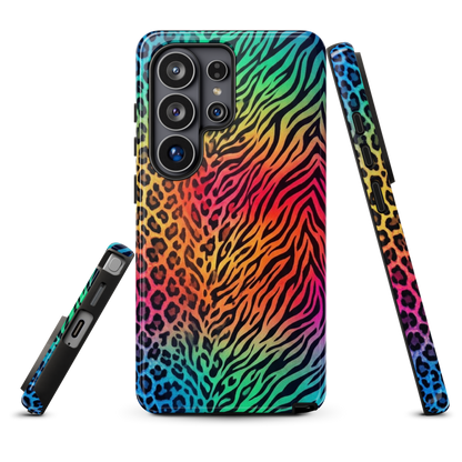 Rainbow Leopard & Zebra print Tough Case for Samsung