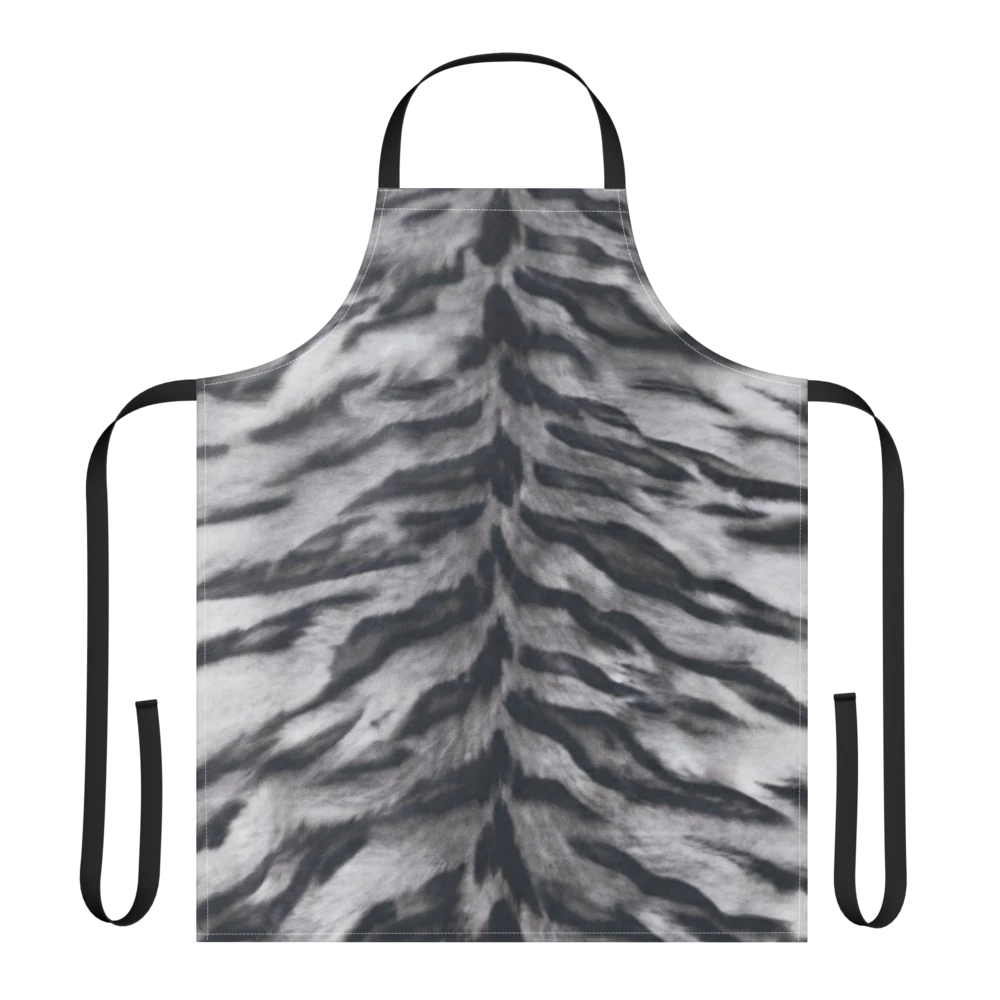 Gray Tiger Print Strap Apron
