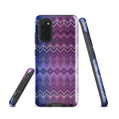 Purple & Blue Classic Chevron Print Tough Case for Samsung