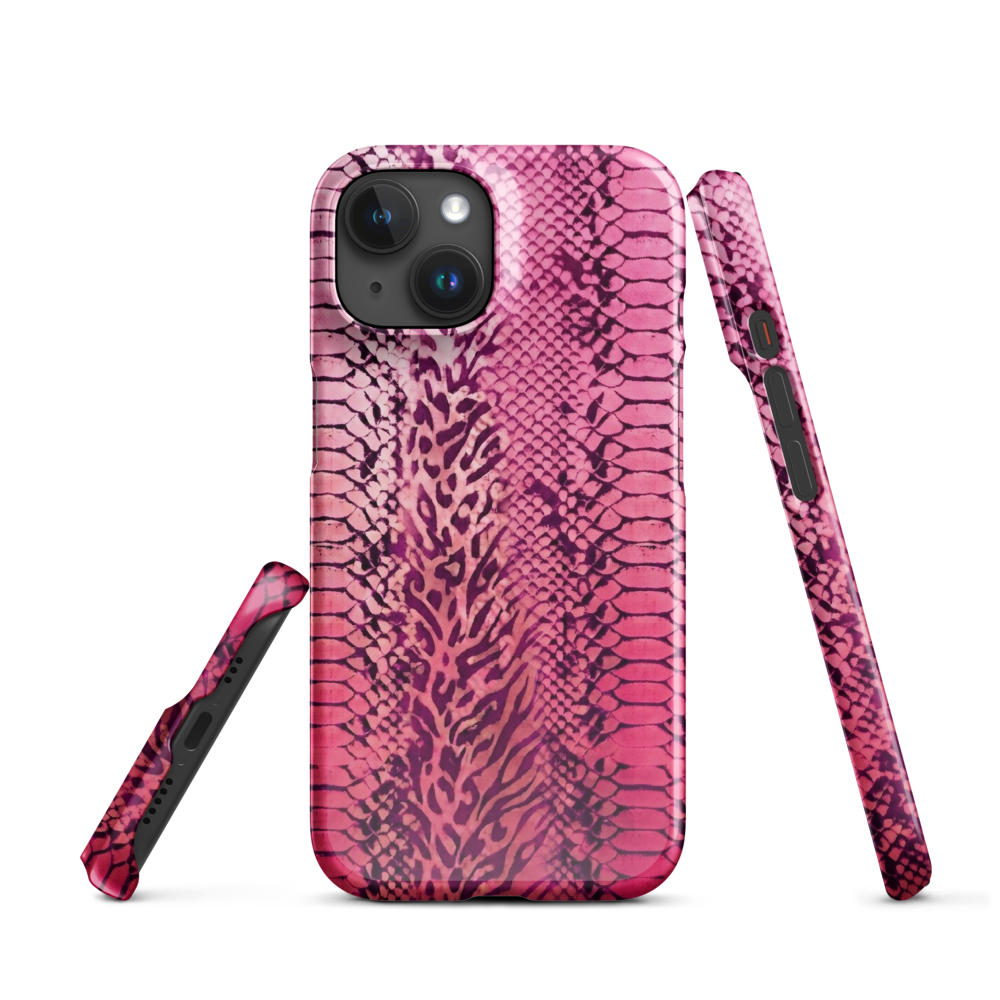 Hot Pink to Light Pink Zebra Print Snap Case for iPhone