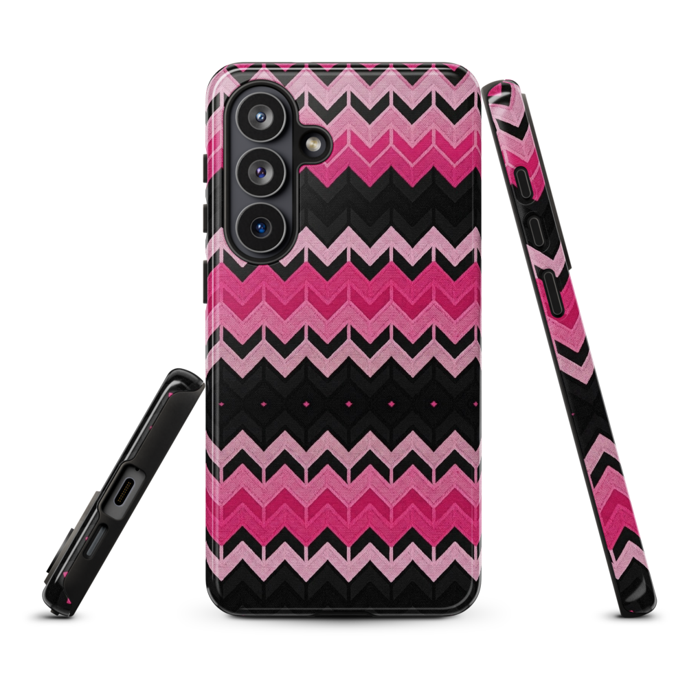 Pink Chevron Print Tough Case for Samsung