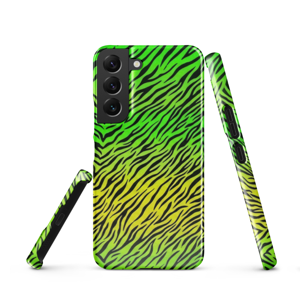 Green & Yellow  Zebra Print Snap Case for Samsung
