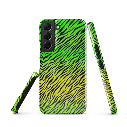 Green & Yellow  Zebra Print Snap Case for Samsung