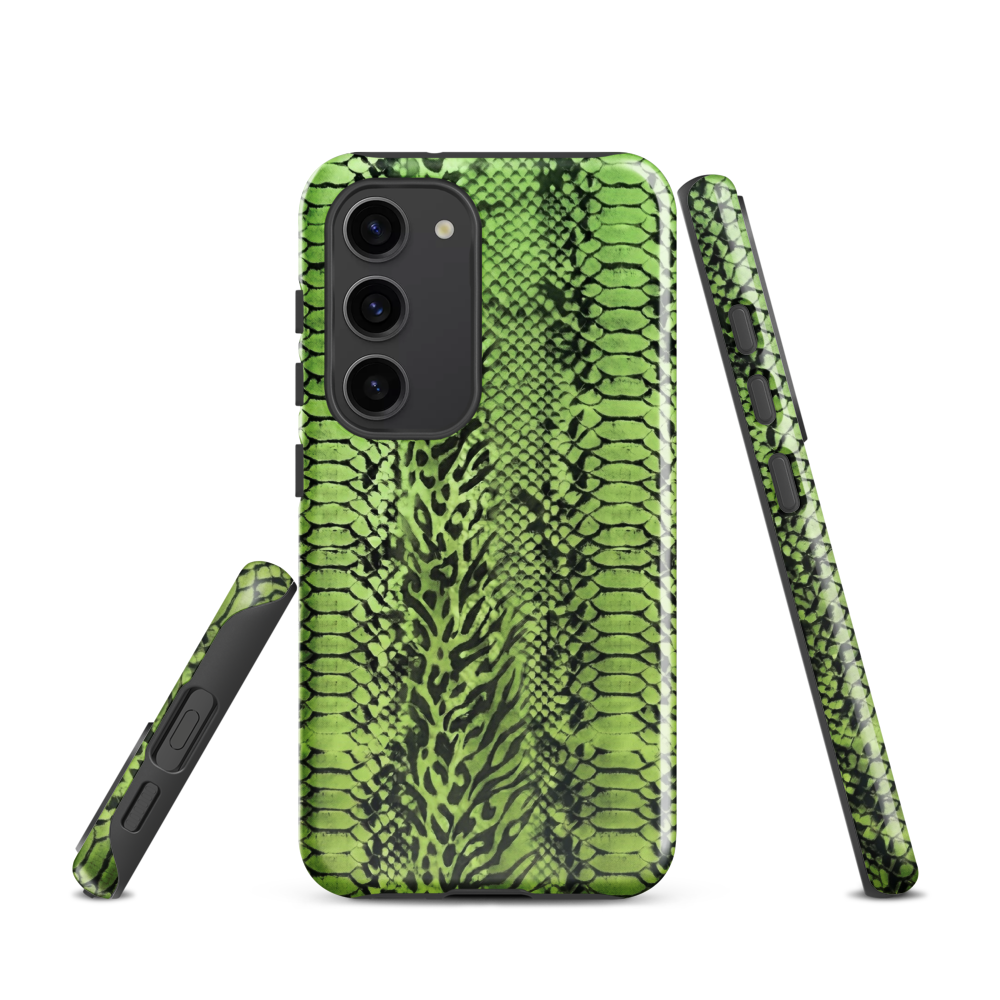 Green Snake Skin & Leopard Print Tough Case for Samsung