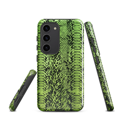 Green Snake Skin & Leopard Print Tough Case for Samsung