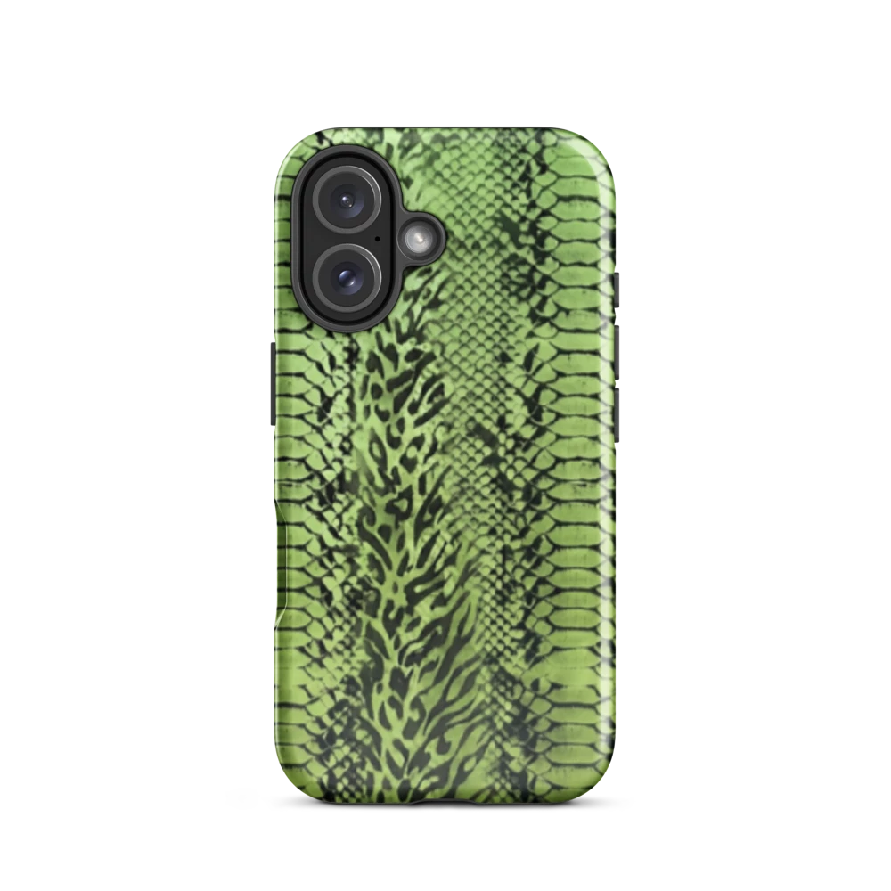 Green Snake Skin & Leopard Print Tough Case for iPhone®