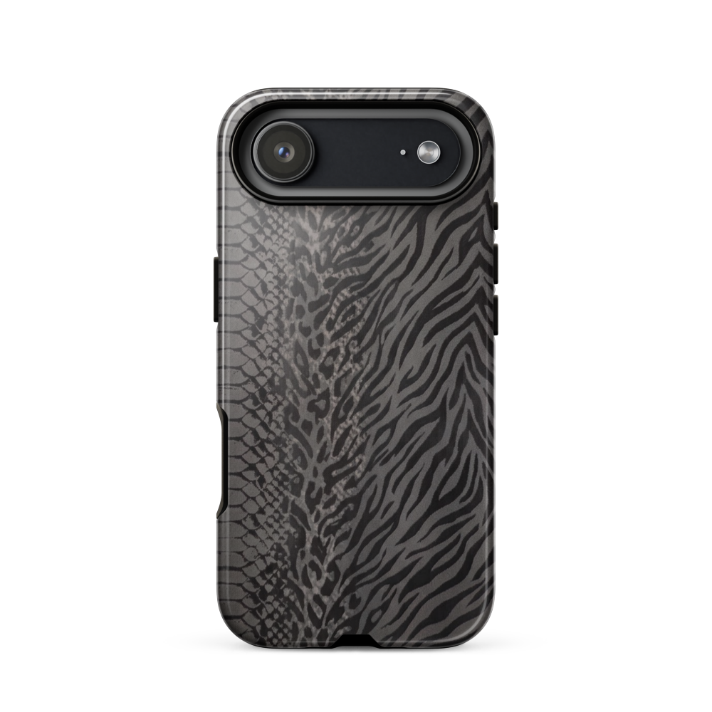 Dark Gray Zebra Print y2k inspired Tough Case for iPhone®