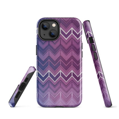 Blue Purple & White Chevron Classic Tough Case for iPhone®