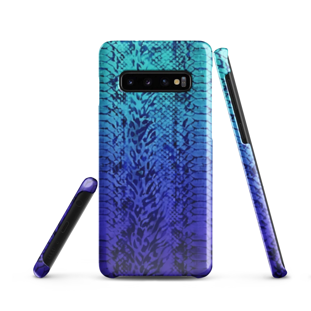 Vibrant Blue Snake & Leopard Print Snap Case for Samsung