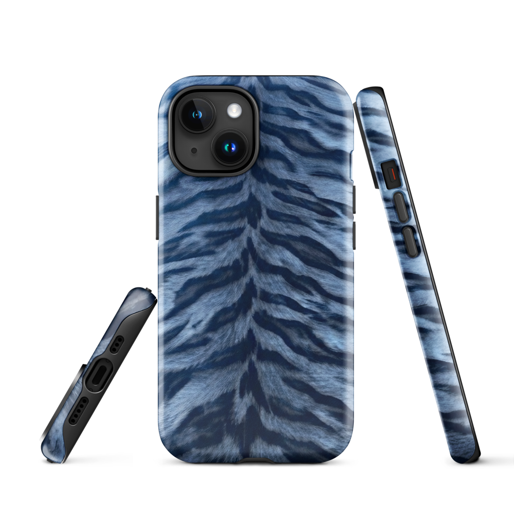 Blue Tiger Print Tough Case for iPhone®