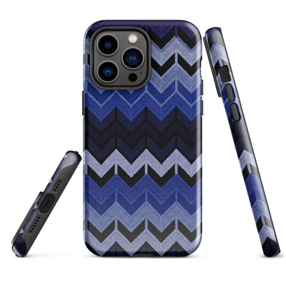 Blue Chevron Tough Case for iPhone®