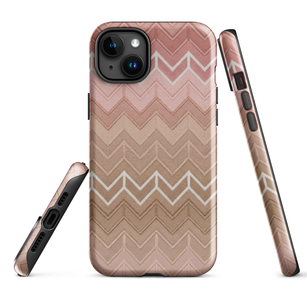 Pink & Muaves Chevron Pattern Tough Case for iPhone®