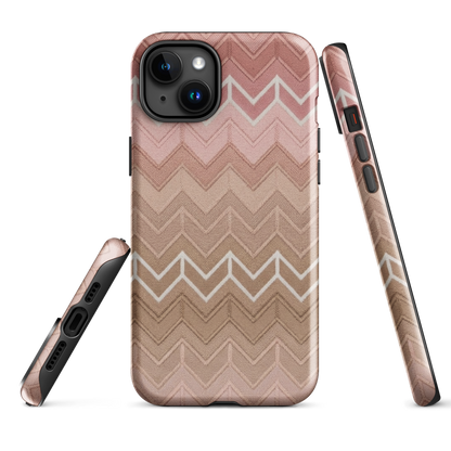 Pink & Muaves Chevron Pattern Tough Case for iPhone®