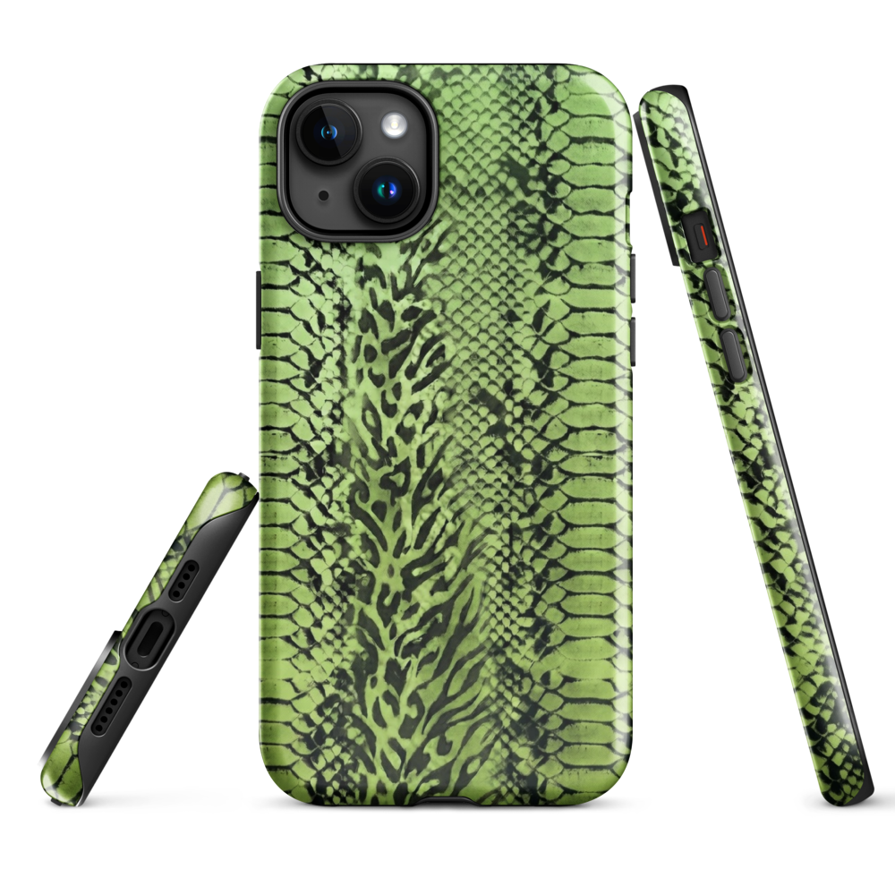 Green Snake Skin & Leopard Print Tough Case for iPhone®