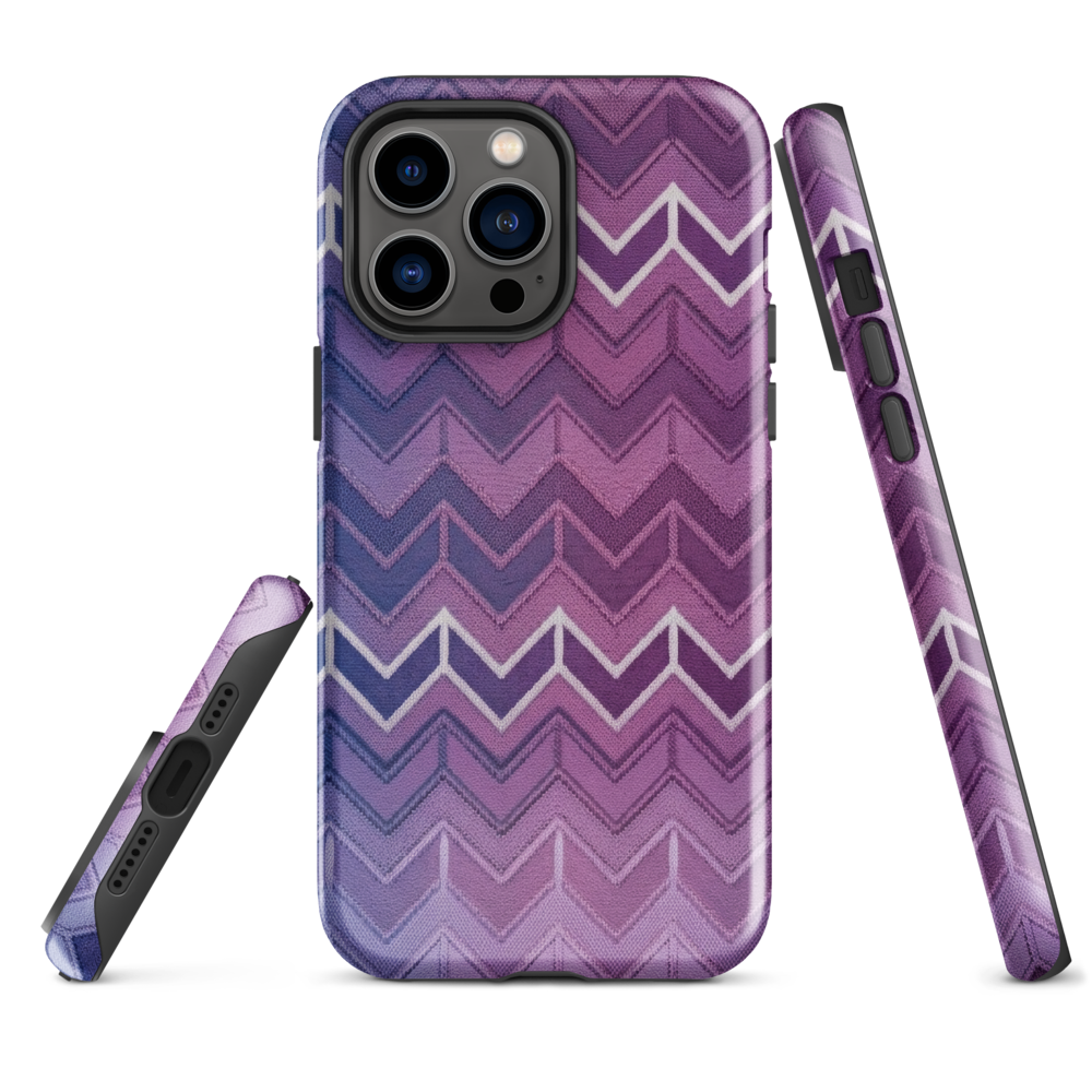 Blue Purple & White Chevron Classic Tough Case for iPhone®