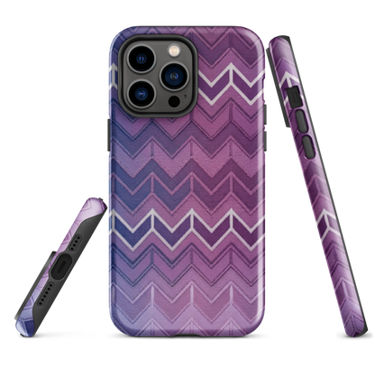 Blue Purple & White Chevron Classic Tough Case for iPhone®