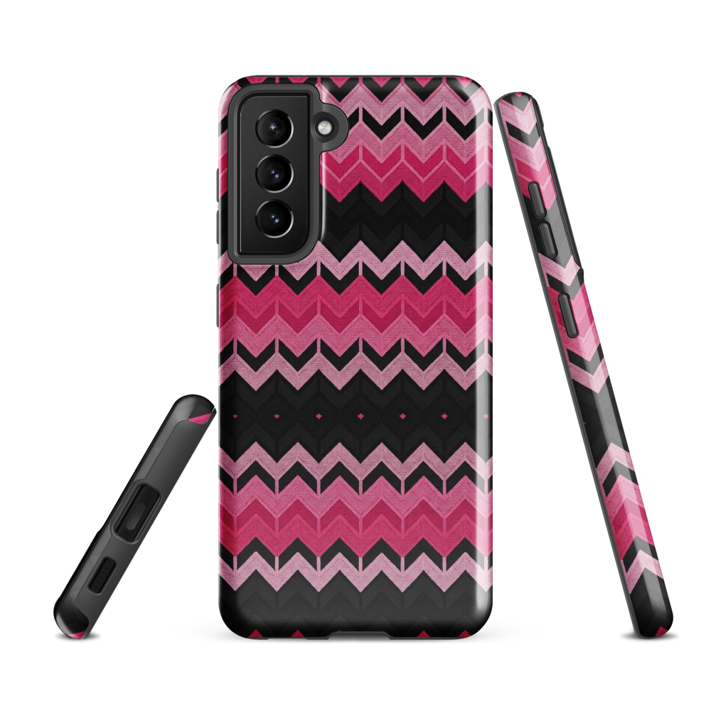 Pink Chevron Print Tough Case for Samsung
