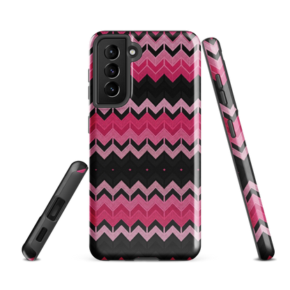 Pink Chevron Print Tough Case for Samsung