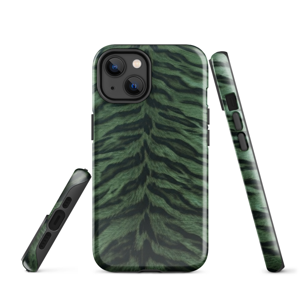 Green Tiger Print Tough Case for iPhone®