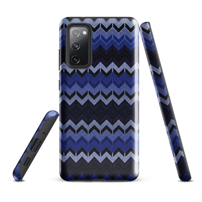 Blue Chevron Pattern Tough Case for Samsung