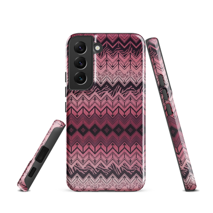 Pink Chevron Pattern Leopard & Zebra Print Tough Case for Samsung