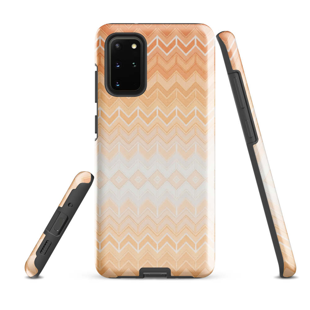 Orange Chevron Tough Case for Samsung