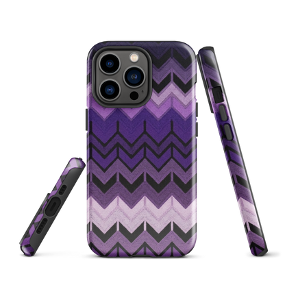 Purple Chevron Tough Case for iPhone®