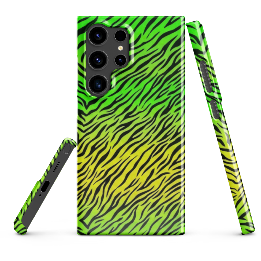 Green & Yellow  Zebra Print Snap Case for Samsung