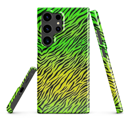 Green & Yellow  Zebra Print Snap Case for Samsung