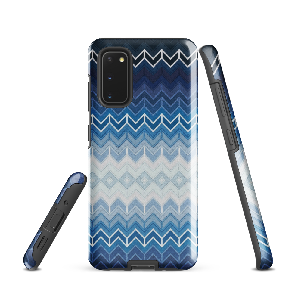Blue Chevron Tough Case for Samsung
