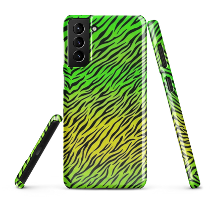 Green & Yellow  Zebra Print Snap Case for Samsung