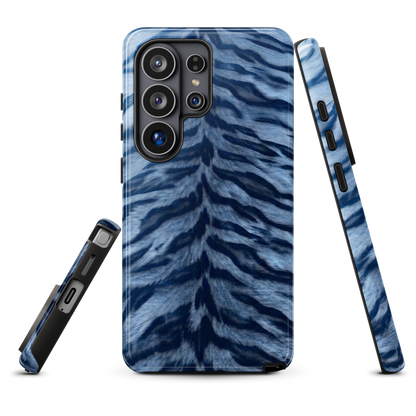 Blue Tiger Print Tough Case for Samsung